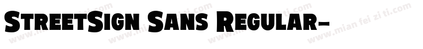 StreetSign Sans Regular字体转换